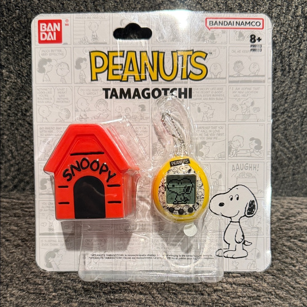 Bandai Peanuts Tamagotchi Snoopy Yellow Virtual Pet with Red Doghouse